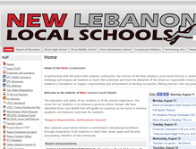 Tablet Screenshot of newlebanonschools.org